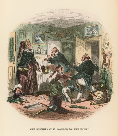 Illustration til Dombey og søn af Hablot Knight Browne