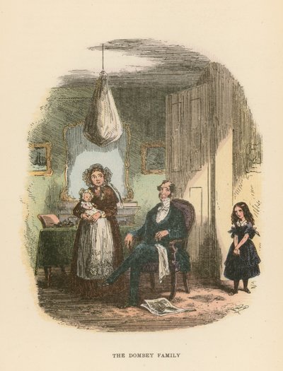 Illustration til Dombey og søn af Hablot Knight Browne
