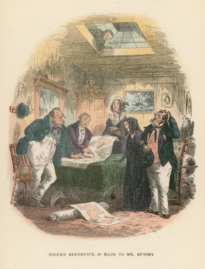 Illustration til Dombey og søn af Hablot Knight Browne