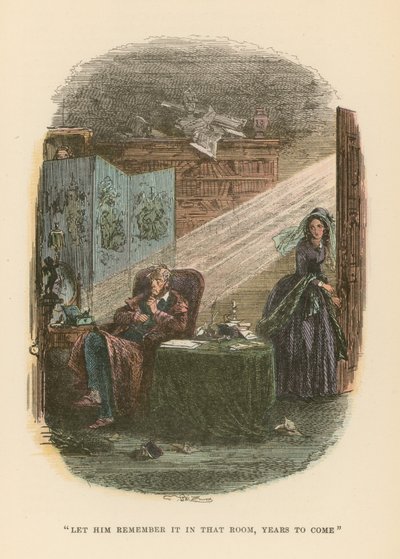 Illustration til Dombey og søn af Hablot Knight Browne
