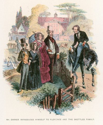 Illustration til Dombey og søn af Hablot Knight Browne