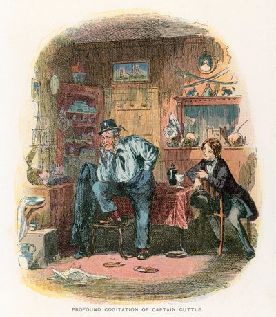 Illustration til Dombey og søn af Hablot Knight Browne