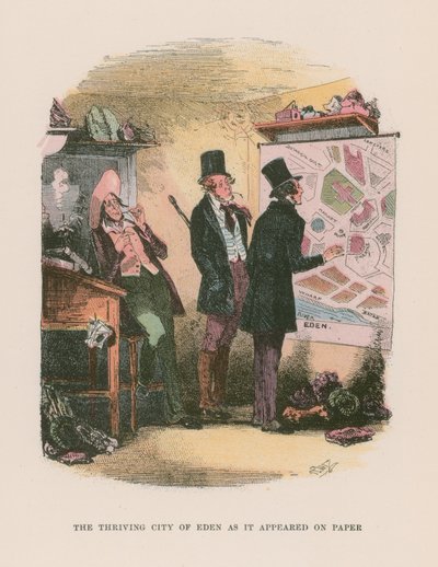 Illustration til Martin Chuzzlewit af Hablot Knight Browne