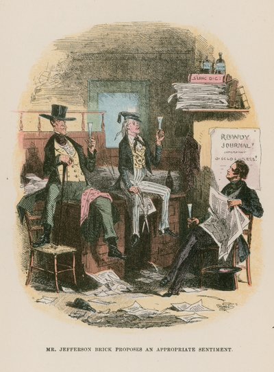 Illustration til Martin Chuzzlewit af Hablot Knight Browne