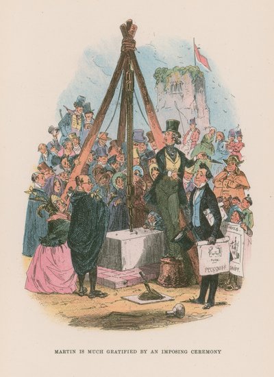 Illustration til Martin Chuzzlewit af Hablot Knight Browne