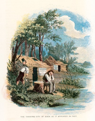 Illustration til Martin Chuzzlewit af Hablot Knight Browne