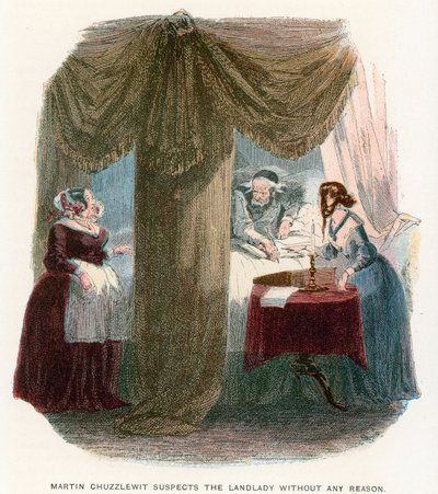 Illustration til Martin Chuzzlewit af Hablot Knight Browne
