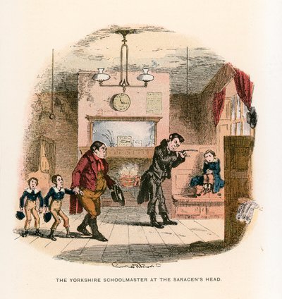 Illustration til Nicholas Nickleby af Hablot Knight Browne