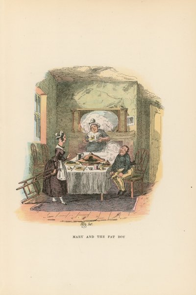Illustration til Pickwick Papers af Hablot Knight Browne