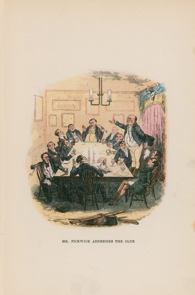 Illustration til Pickwick Papers af Hablot Knight Browne