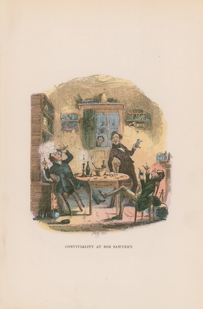 Illustration til Pickwick Papers af Hablot Knight Browne