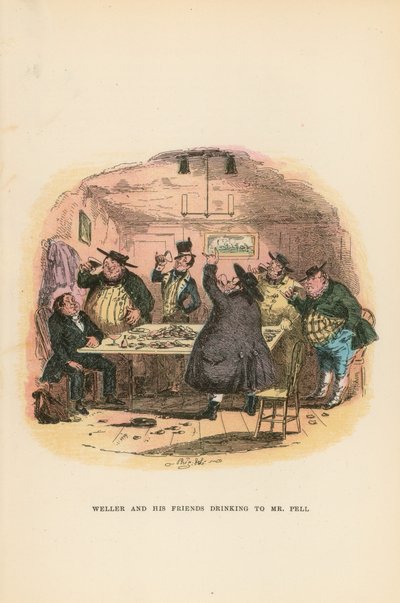 Illustration til Pickwick Papers af Hablot Knight Browne