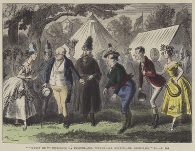 Illustration til Pickwick Papers af Hablot Knight Browne