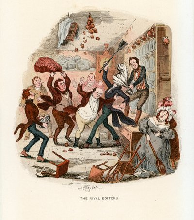 Illustration til Pickwick Papers af Hablot Knight Browne