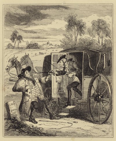 John Smith røver en Hackney Coachman af Hablot Knight Browne