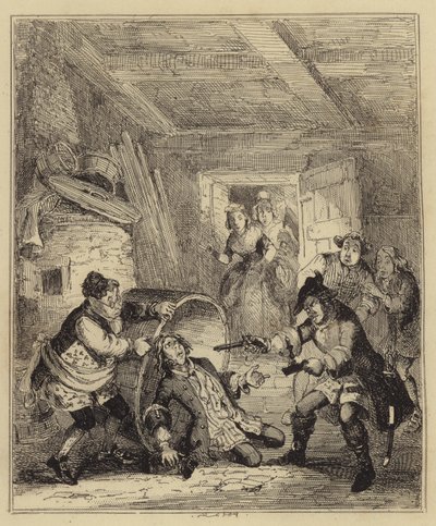 Jonathan Wild unkennelling butler af Hablot Knight Browne