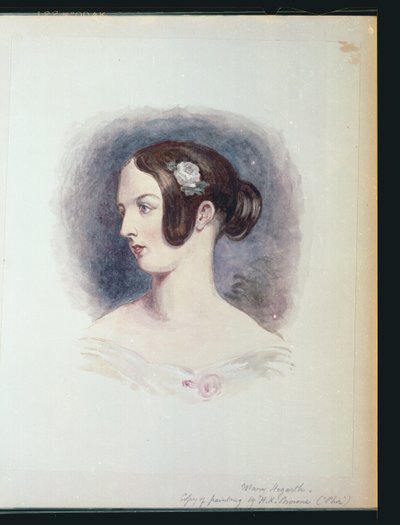 Mary Hogarth, ca. 1890 (wc på papir) af Hablot Knight Browne
