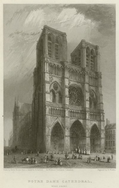 Notre Dame-katedralen, vestfronten af Hablot Knight Browne