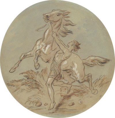 Et af atten designs til en serie af plader, der illustrerer Venus og Adonis af Hablot Knight Browne