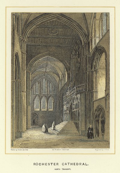 Rochester Cathedral, nordlige tværskib af Hablot Knight Browne