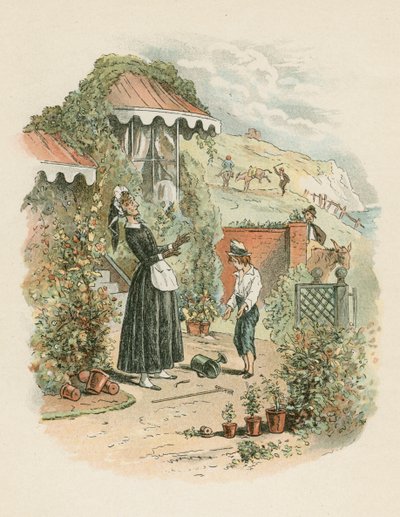 Scene fra David Copperfield af Charles Dickens, 1849-1850 af Hablot Knight Browne