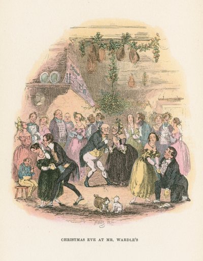 Scene fra The Posthumous Papers of the Pickwick Club af Charles Dickens, 1836-1837 af Hablot Knight Browne