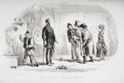 Besøgende på Shooting Gallery, illustration fra 