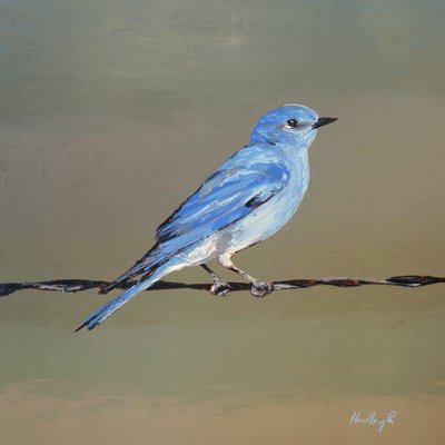 Chipper, ca. 2025 (olie på masonit) af Hadley Rampton