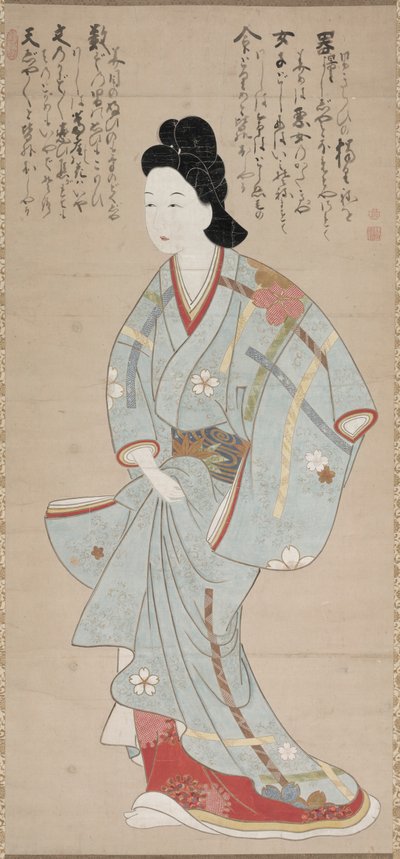Figur af en kvinde af Hakuin Ekaku