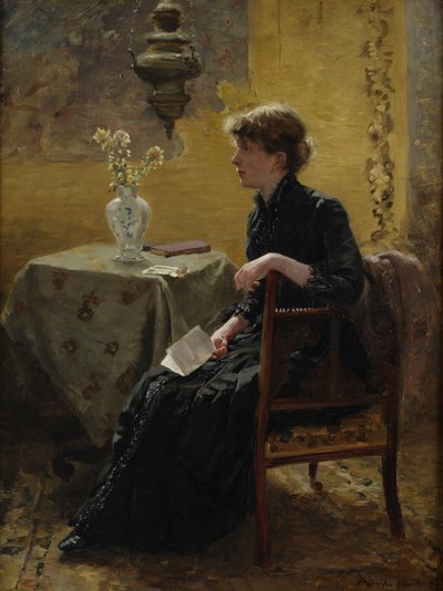 Dame i sort, 1889 af Hamilton Hamilton