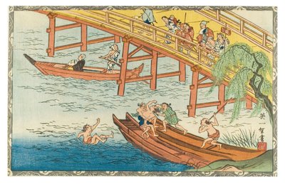 6. månemåned (Rokugatsu) fra serien The Twelve Months, ca. 1830-1839 (træsnit på papir) af Hanabusa Itcho