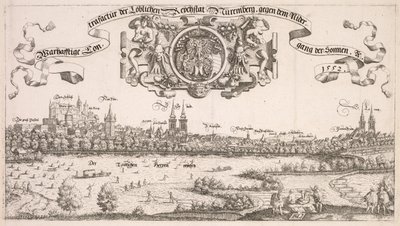 Panoramaudsigt over Nürnberg: Center Portion af Hanns Lautensack
