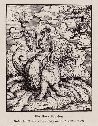 Hore of Babylon (træsnit) af Hans (after) Burgkmair