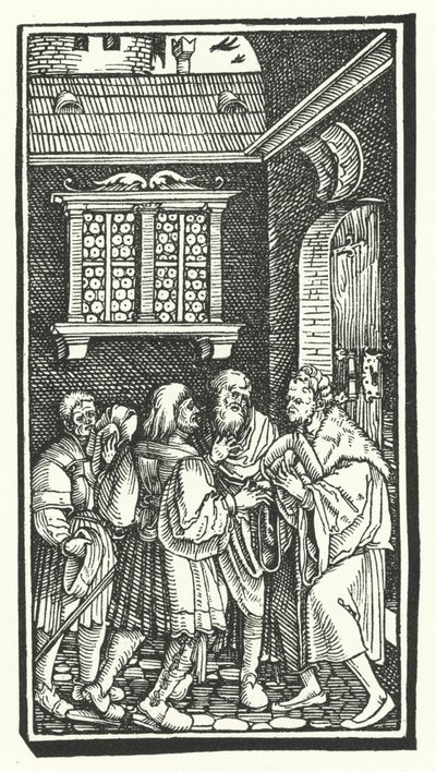 Træsnit fra De Remediis Utriusque Fortunae (Remedies for Fortune Fair and Foul) af Petrarch (gravering) af Hans (after) Burgkmair