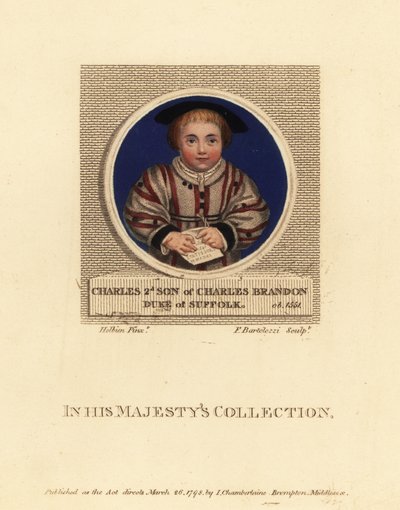 Charles Brandon, 3. hertug af Suffolk af Hans (after) Holbein the Younger