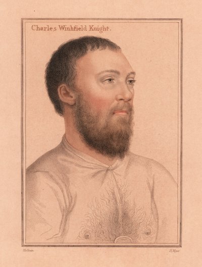 Charles Wingfield fra Kimbolton Castle, 1812 (gravering) af Hans (after) Holbein the Younger