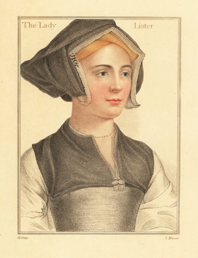 Isabel Shirley, hustru til den engelske overdommer Sir Richard Lyster, 1812 (gravering) af Hans (after) Holbein the Younger