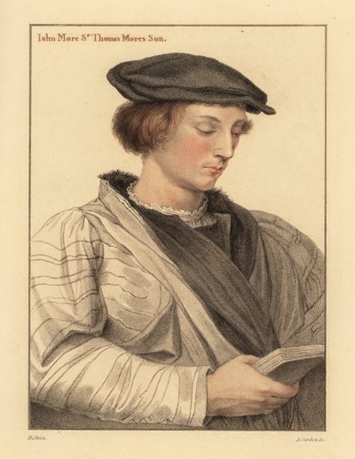 John More, 19 år, søn af Sir Thomas More. ,1812 (gravering) af Hans (after) Holbein the Younger