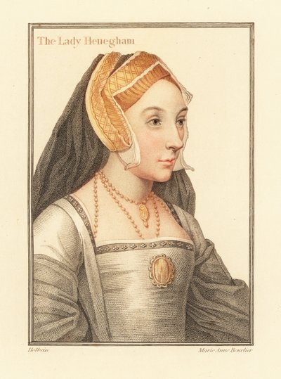 Mary Shelton, Lady Heveningham., 1812 (gravering) af Hans (after) Holbein the Younger