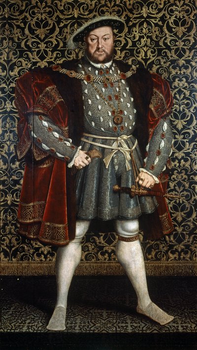 Portræt af kong Henrik VIII, efter 1557 (olie på træpanel) af Hans (after) Holbein the Younger