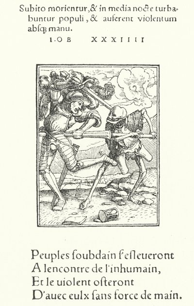 Den væbnede ridder (gravering) af Hans (after) Holbein the Younger