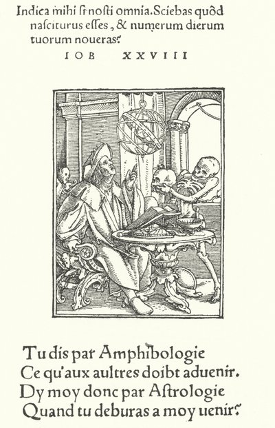 Astrologen (gravering) af Hans (after) Holbein the Younger