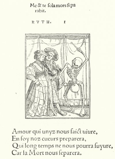 Bruden og brudgommen (gravering) af Hans (after) Holbein the Younger