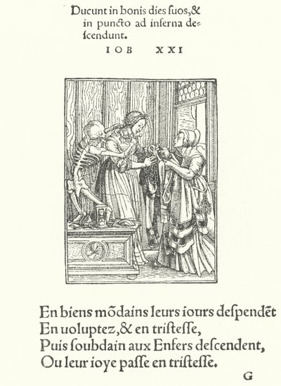 Grevinden eller bruden (gravering) af Hans (after) Holbein the Younger