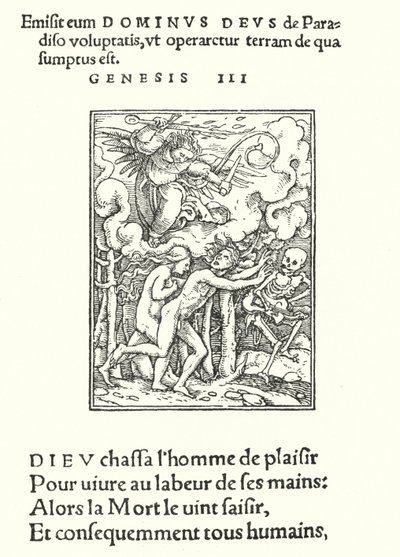The Driving Forth from Eden (gravering) af Hans (after) Holbein the Younger