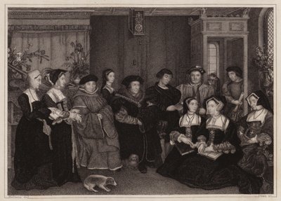 Sir Thomas Mores familie (gravering) af Hans (after) Holbein the Younger