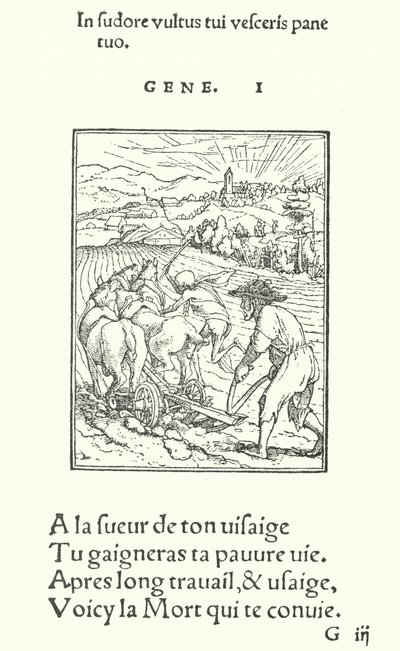 Plovmanden eller landmanden (gravering) af Hans (after) Holbein the Younger