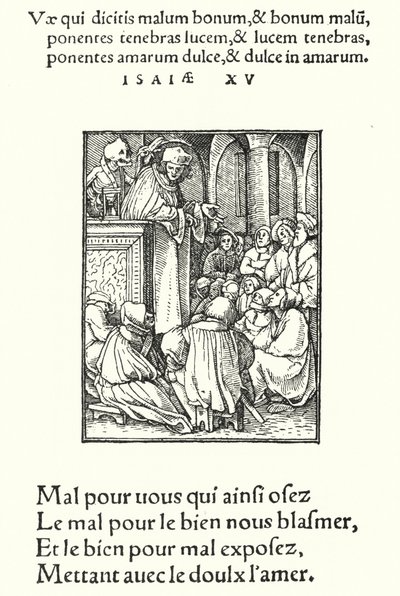Prædikeren (gravering) af Hans (after) Holbein the Younger