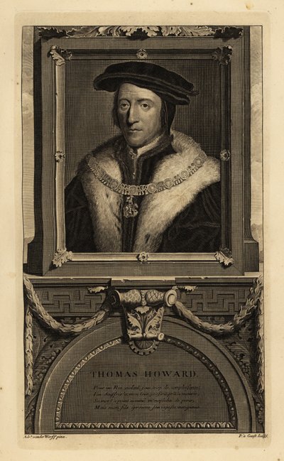 Thomas Howard, Norfolkin 3. herttua (1473-1554) (kaiverrus) af Hans (after) Holbein the Younger