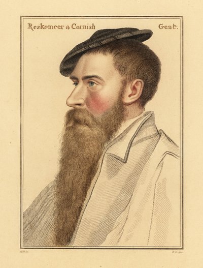 William Reskimer, hofmand for kong Henry VIII. ,1812 (gravering) af Hans (after) Holbein the Younger